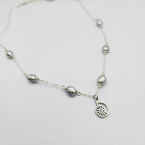 READY TO SHIP Freshwater Pearl & Nautilus Charm Necklace - FJD$ - Adorn Pacific - All Products
