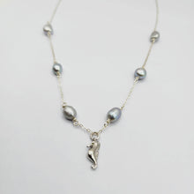 Load image into Gallery viewer, READY TO SHIP Freshwater Pearl &amp; Seahorse Charm Necklace - FJD$ - Adorn Pacific - All Products
