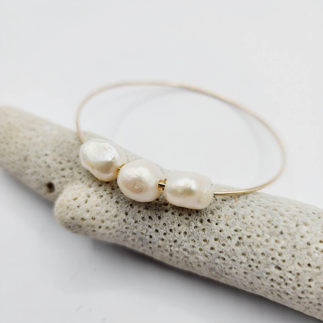 CONTACT US TO RECREATE THIS SOLD OUT STYLE Freshwater Pearl Bangle - 14k Gold Fill FJD$ - Adorn Pacific - All Products