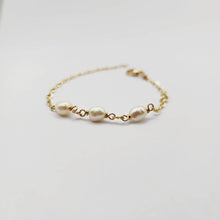 Load image into Gallery viewer, READY TO SHIP Freshwater Pearl Bracelet - 14k Gold Fill FJD$ - Adorn Pacific - All Products

