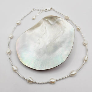 READY TO SHIP Freshwater Pearl Choker Necklace - 925 Sterling Silver FJD$ - Adorn Pacific - Necklaces