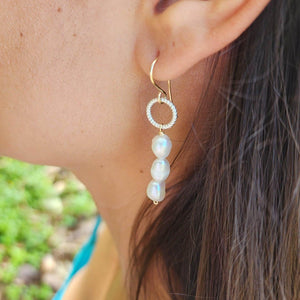 READY TO SHIP Freshwater Pearl Drop Earrings in 14k Gold Fill & 925 Sterling Silver - FJD$ - Adorn Pacific - All Products