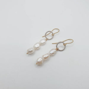 READY TO SHIP Freshwater Pearl Drop Earrings in 14k Gold Fill & 925 Sterling Silver - FJD$ - Adorn Pacific - All Products
