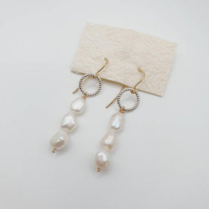 READY TO SHIP Freshwater Pearl Drop Earrings in 14k Gold Fill & 925 Sterling Silver - FJD$ - Adorn Pacific - All Products