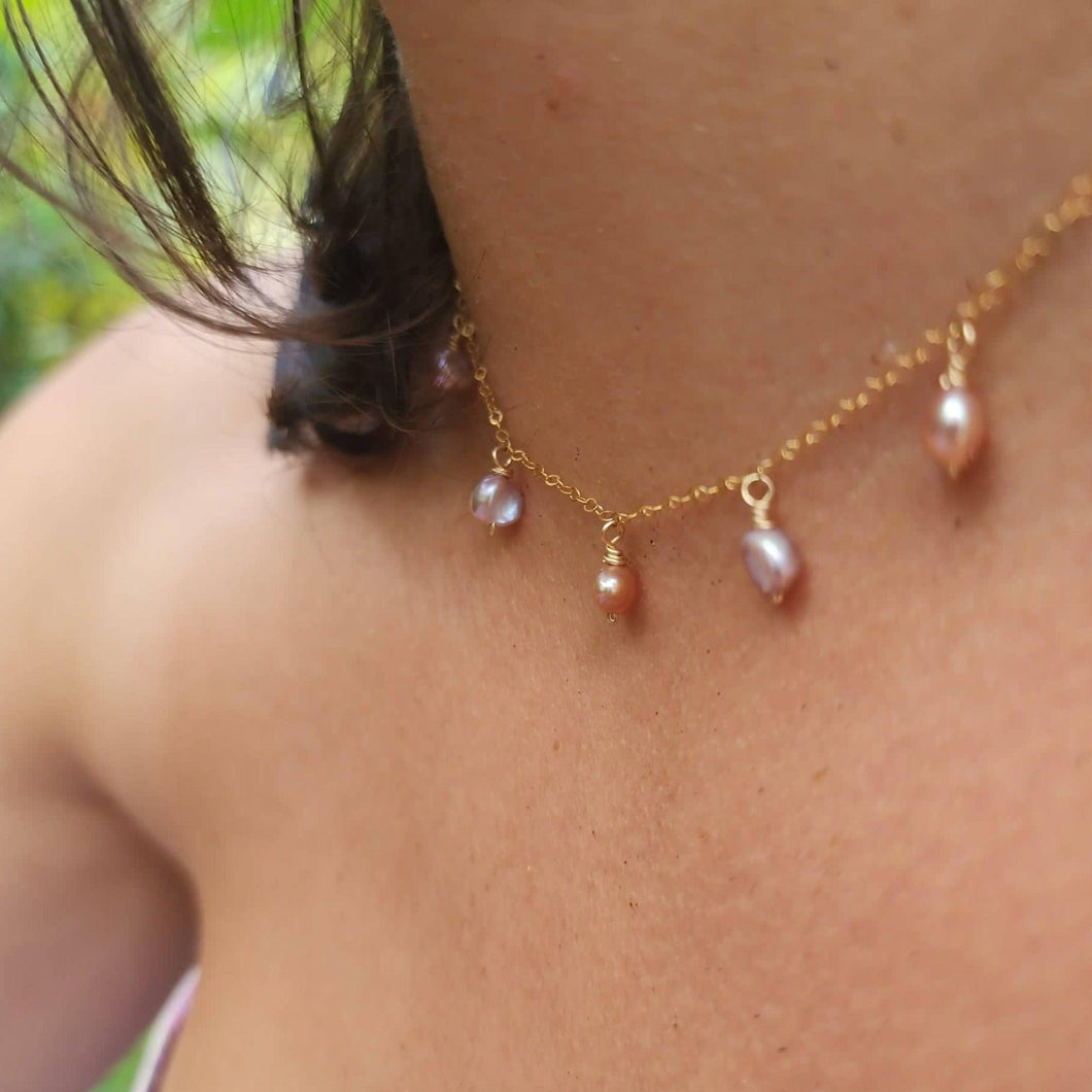 READY TO SHIP Freshwater Pearl Necklace in 14k Gold Fill - FJD$ - Adorn Pacific - All Products
