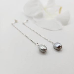 READY TO SHIP - Freshwater Pearl Stud Drop Earrings - 925 Sterling Silver FJD$ - Adorn Pacific - Earrings