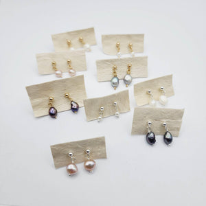 READY TO SHIP - Freshwater Pearl Stud Earrings - 14k Gold Fill FJD$ - Adorn Pacific - Earrings