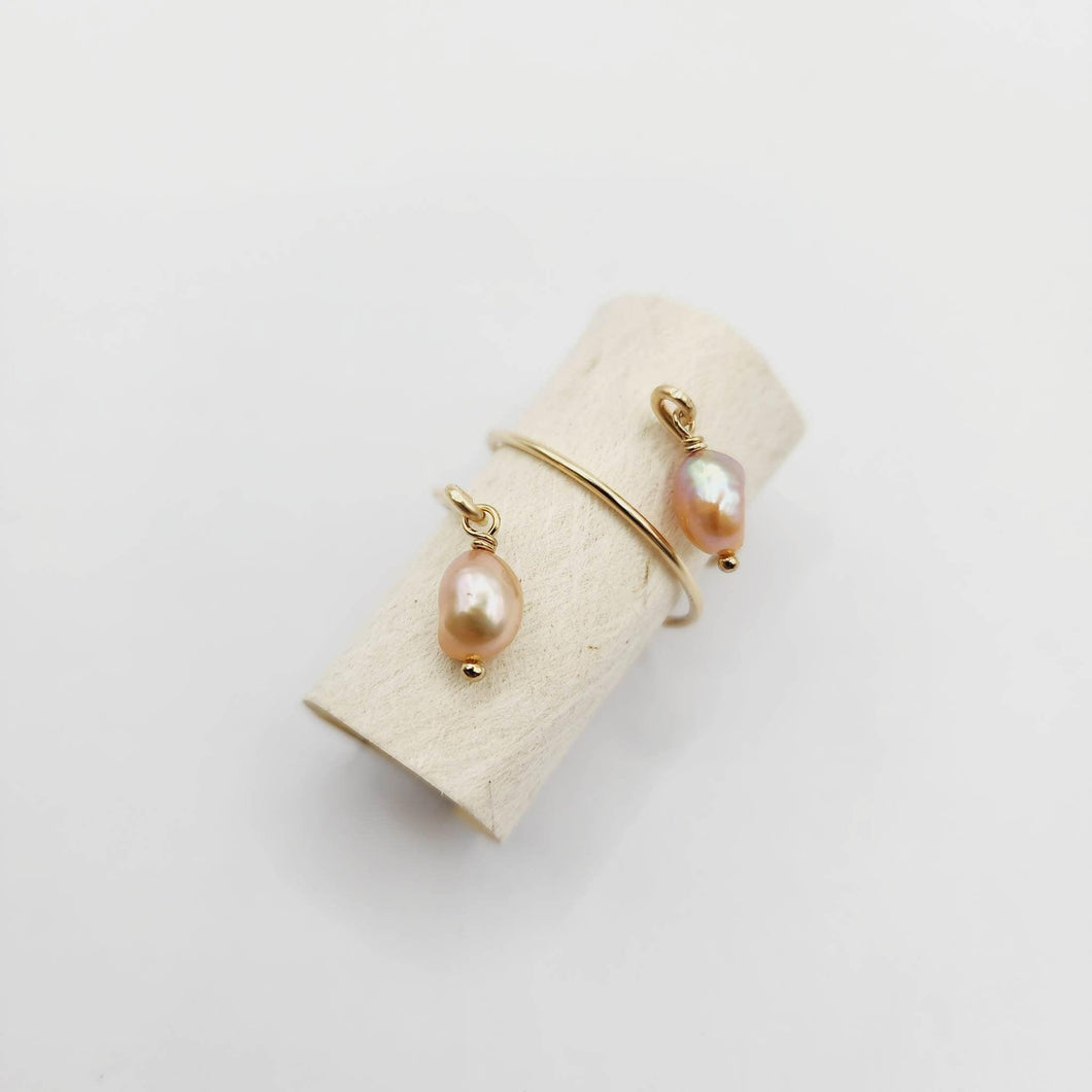 READY TO SHIP - Freshwater Pearl Twist Layer Ring - 14k Gold Fill FJD$ - Adorn Pacific - Rings