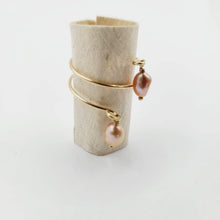 Load image into Gallery viewer, READY TO SHIP - Freshwater Pearl Twist Layer Ring - 14k Gold Fill FJD$ - Adorn Pacific - Rings
