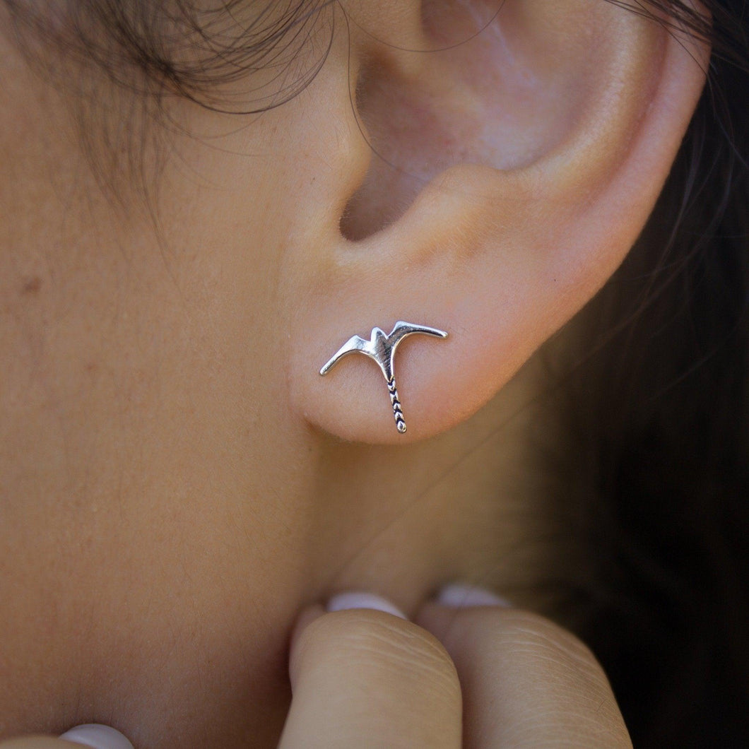 READY TO SHIP Frigate Bird Stud Earrings - 925 Sterling Silver FJD$ - Adorn Pacific - All Products