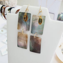 Load image into Gallery viewer, READY TO SHIP Geometric Mother of Pearl Shell Earrings - 14k Gold Filled FJD$ - Adorn Pacific - All Products
