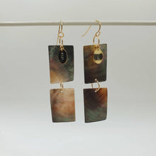 Load image into Gallery viewer, READY TO SHIP Geometric Mother of Pearl Shell Earrings - 14k Gold Filled FJD$ - Adorn Pacific - All Products
