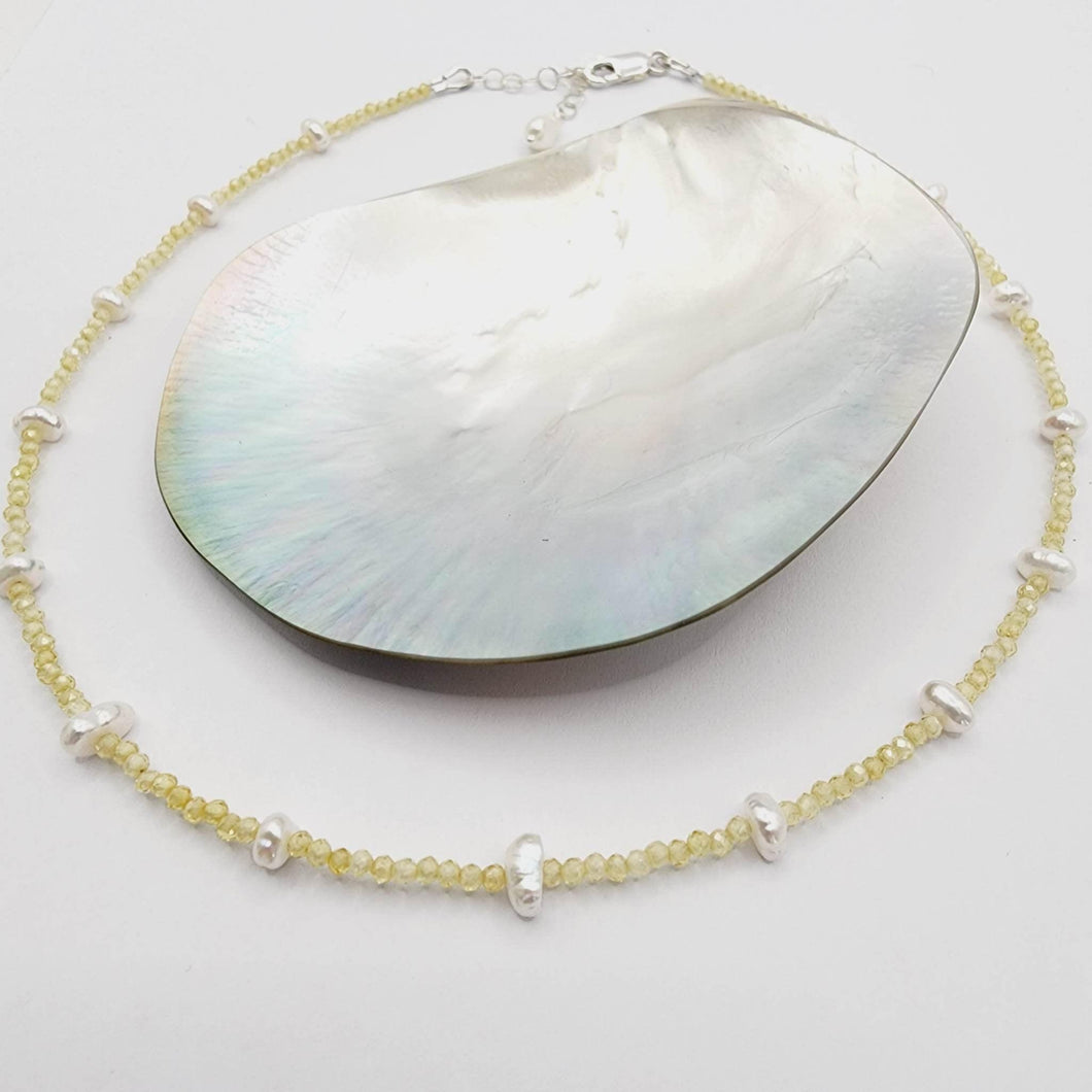 READY TO SHIP Glass Bead & Freshwater Pearl Choker Necklace - 925 Sterling Silver FJD$ - Adorn Pacific - Necklaces