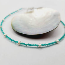 Load image into Gallery viewer, READY TO SHIP Glass Bead &amp; Freshwater Pearl Choker Necklace - 925 Sterling Silver FJD$ - Adorn Pacific - Earrings
