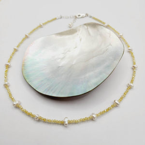 READY TO SHIP Glass Bead & Freshwater Pearl Choker Necklace - 925 Sterling Silver FJD$ - Adorn Pacific - Necklaces
