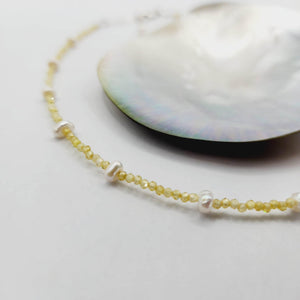 READY TO SHIP Glass Bead & Freshwater Pearl Choker Necklace - 925 Sterling Silver FJD$ - Adorn Pacific - Necklaces