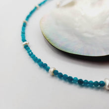 Load image into Gallery viewer, READY TO SHIP Glass Bead &amp; Freshwater Pearl Choker Necklace - 925 Sterling Silver FJD$ - Adorn Pacific - Earrings
