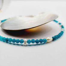 Load image into Gallery viewer, READY TO SHIP Glass Bead &amp; Freshwater Pearl Choker Necklace - 925 Sterling Silver FJD$ - Adorn Pacific - Earrings
