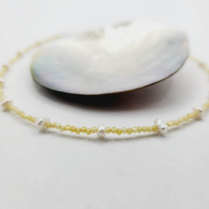 READY TO SHIP Glass Bead & Freshwater Pearl Choker Necklace - 925 Sterling Silver FJD$ - Adorn Pacific - Necklaces