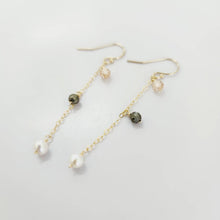 Load image into Gallery viewer, READY TO SHIP - Glass Bead &amp; Pearl Drop Earrings - 14k Gold Fill FJD$ - Adorn Pacific - Earrings
