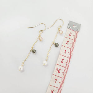 READY TO SHIP - Glass Bead & Pearl Drop Earrings - 14k Gold Fill FJD$ - Adorn Pacific - Earrings