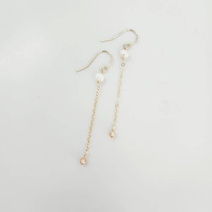 READY TO SHIP - Glass Bead & Pearl Drop Earrings - 14k Gold Fill FJD$ - Adorn Pacific - Earrings