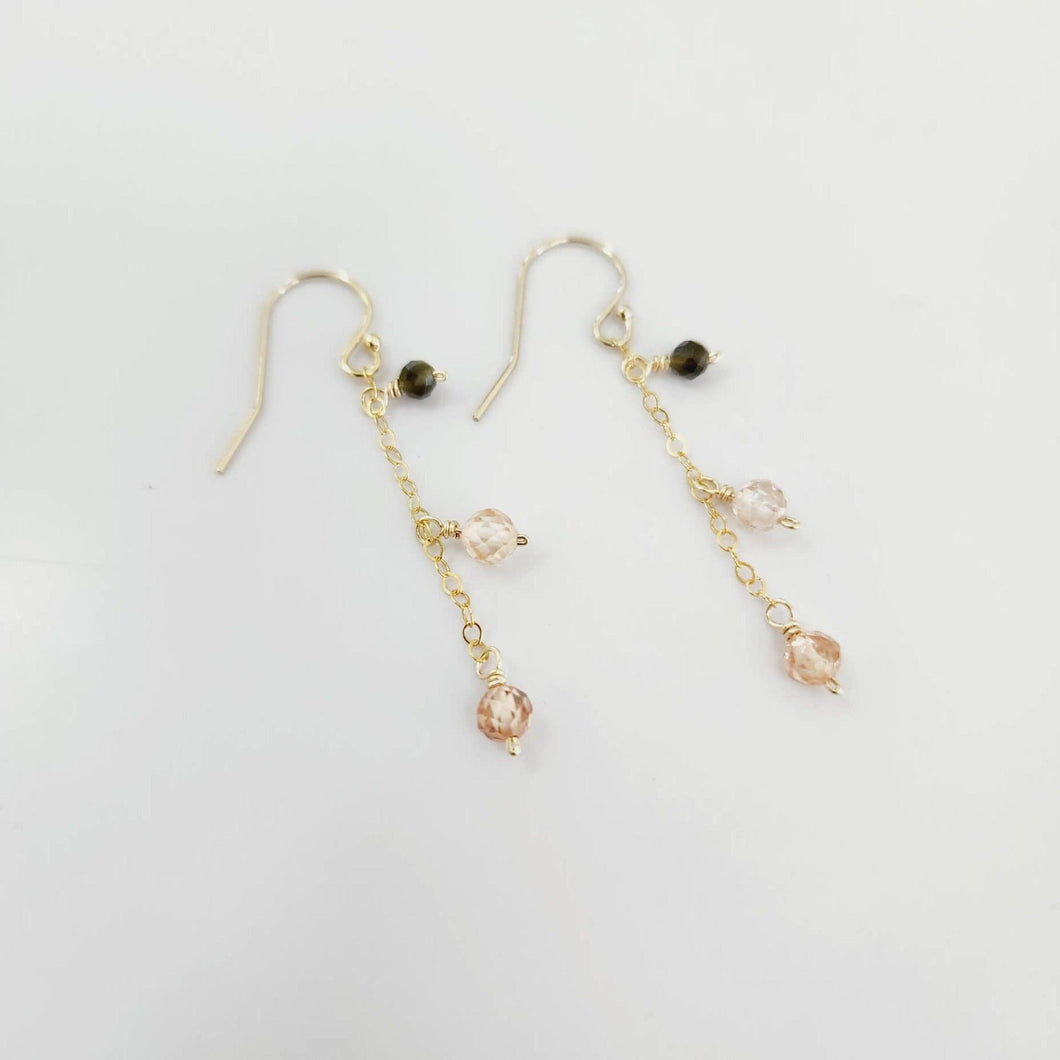 READY TO SHIP - Glass Bead Drop Earrings - 14k Gold Fill FJD$ - Adorn Pacific - Earrings