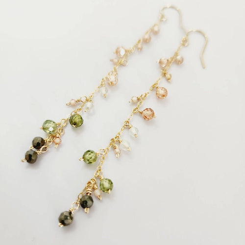 READY TO SHIP - Glass Bead Waterfall Drop Earrings - 14k Gold Fill FJD$ - Adorn Pacific - Earrings