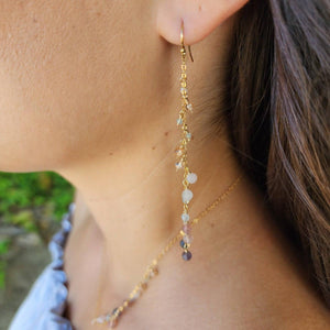 READY TO SHIP - Glass Bead Waterfall Drop Earrings - 14k Gold Fill FJD$ - Adorn Pacific - Earrings