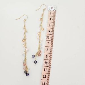 READY TO SHIP - Glass Bead Waterfall Drop Earrings - 14k Gold Fill FJD$ - Adorn Pacific - Earrings