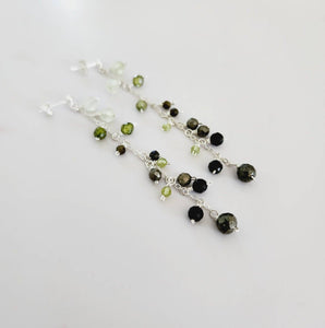READY TO SHIP - Glass Bead Waterfall Drop Stud Earrings - 925 Sterling Silver FJD$ - Adorn Pacific - Earrings