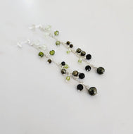 READY TO SHIP - Glass Bead Waterfall Drop Stud Earrings - 925 Sterling Silver FJD$ - Adorn Pacific - Earrings