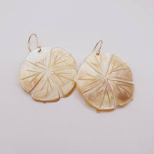 Load image into Gallery viewer, CONTACT US TO RECREATE THIS SOLD OUT STYLE Hibiscus Oyster Shell Hoop Earrings - 14k Gold Filled FJD$ - Adorn Pacific - All Products

