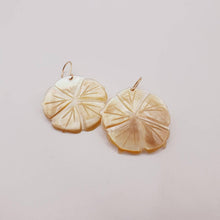 Load image into Gallery viewer, CONTACT US TO RECREATE THIS SOLD OUT STYLE Hibiscus Oyster Shell Hoop Earrings - 14k Gold Filled FJD$ - Adorn Pacific - All Products
