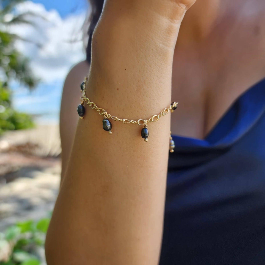 READY TO SHIP Keshi Pearl Bracelet in 14k Gold Fill - FJD$ - Adorn Pacific - All Products