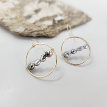 Load image into Gallery viewer, READY TO SHIP - Keshi Pearl Hoop Earrings - 14k Gold Fill FJD$ - Adorn Pacific - Earrings
