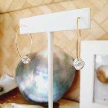 Load image into Gallery viewer, READY TO SHIP - Keshi Pearl Hoop Earrings - 14k Rose Gold Fill FJD$ - Adorn Pacific - Earrings
