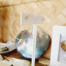 Load image into Gallery viewer, READY TO SHIP - Keshi Pearl Hoop Earrings - 14k Rose Gold Fill FJD$ - Adorn Pacific - Earrings
