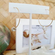 Load image into Gallery viewer, READY TO SHIP - Keshi Pearl Hoop Earrings - 14k Rose Gold Fill FJD$ - Adorn Pacific - Earrings
