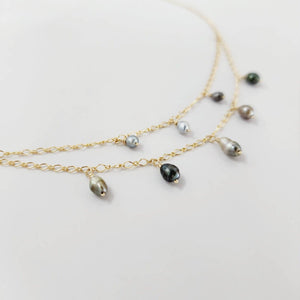 READY TO SHIP Keshi Pearl Layered Necklace in 14k Gold Fill - FJD$ - Adorn Pacific - All Products