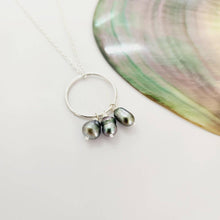 Load image into Gallery viewer, READY TO SHIP Keshi Pearl Necklace with Circle Detail in 925 Sterling Silver - FJD$ - Adorn Pacific - All Products

