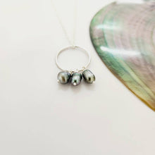 Load image into Gallery viewer, READY TO SHIP Keshi Pearl Necklace with Circle Detail in 925 Sterling Silver - FJD$ - Adorn Pacific - All Products
