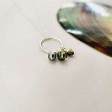 Load image into Gallery viewer, READY TO SHIP Keshi Pearl Necklace with Circle Detail in 925 Sterling Silver - FJD$ - Adorn Pacific - All Products
