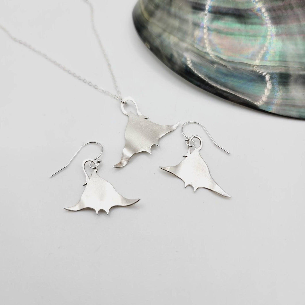 MADE TO ORDER Manta Earrings & Necklace Set in 925 Sterling Silver - FJD$ - Adorn Pacific - All Products