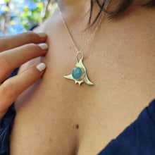 Load image into Gallery viewer, CONTACT US TO RECREATE THIS SOLD OUT STYLE Manta Gemstone Necklace in 925 Sterling Silver &amp; Aquamarine - FJD$ - Adorn Pacific - All Products
