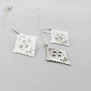 MADE TO ORDER Diamond Masi Earrings Large - 925 Sterling Silver FJD$ - Adorn Pacific - Earrings