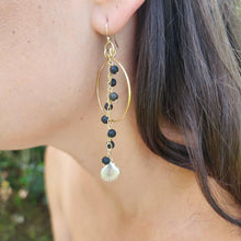 Load image into Gallery viewer, READY TO SHIP Mermaid Charms &amp; Lava Stones Earrings - 14k Gold Fill FJD$ - Adorn Pacific - 
