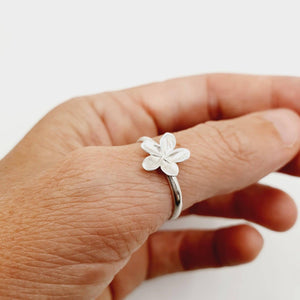 READY TO SHIP Mini Frangipani Ring - 925 Sterling Silver FJD$ - Adorn Pacific - All Products