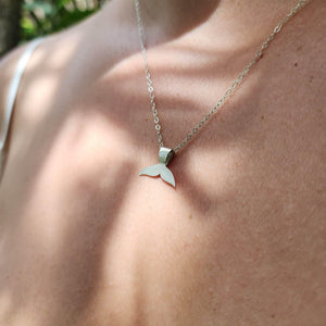 READY TO SHIP Mini Whale's Tail Necklace - 925 Sterling Silver FJD$ - Adorn Pacific - All Products