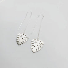 Load image into Gallery viewer, CONTACT US TO RECREATE THIS SOLD OUT STYLE Monstera Threader Earrings - 925 Sterling Silver FJD$ - Adorn Pacific - Earrings
